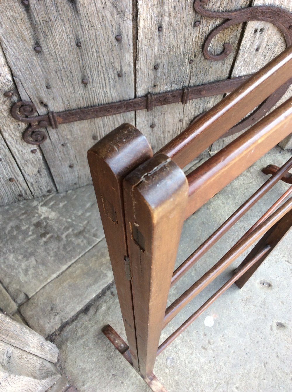 An Edwardian mahogany 3 fold towel rail View III