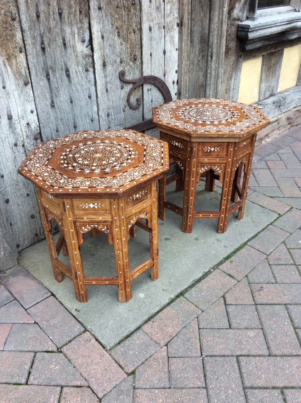 A pair of octagonal moorish tables View III