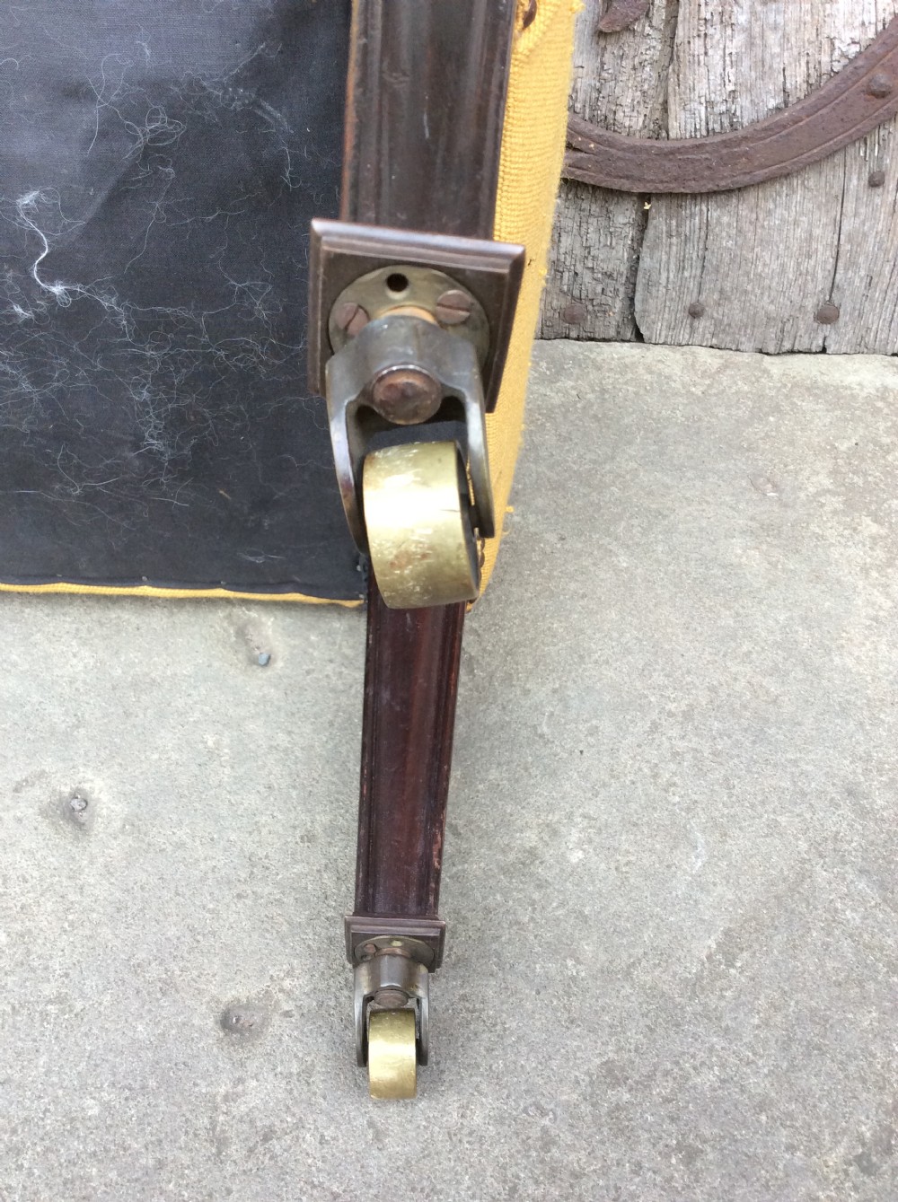 An Edwardian mahogany footstool View IV