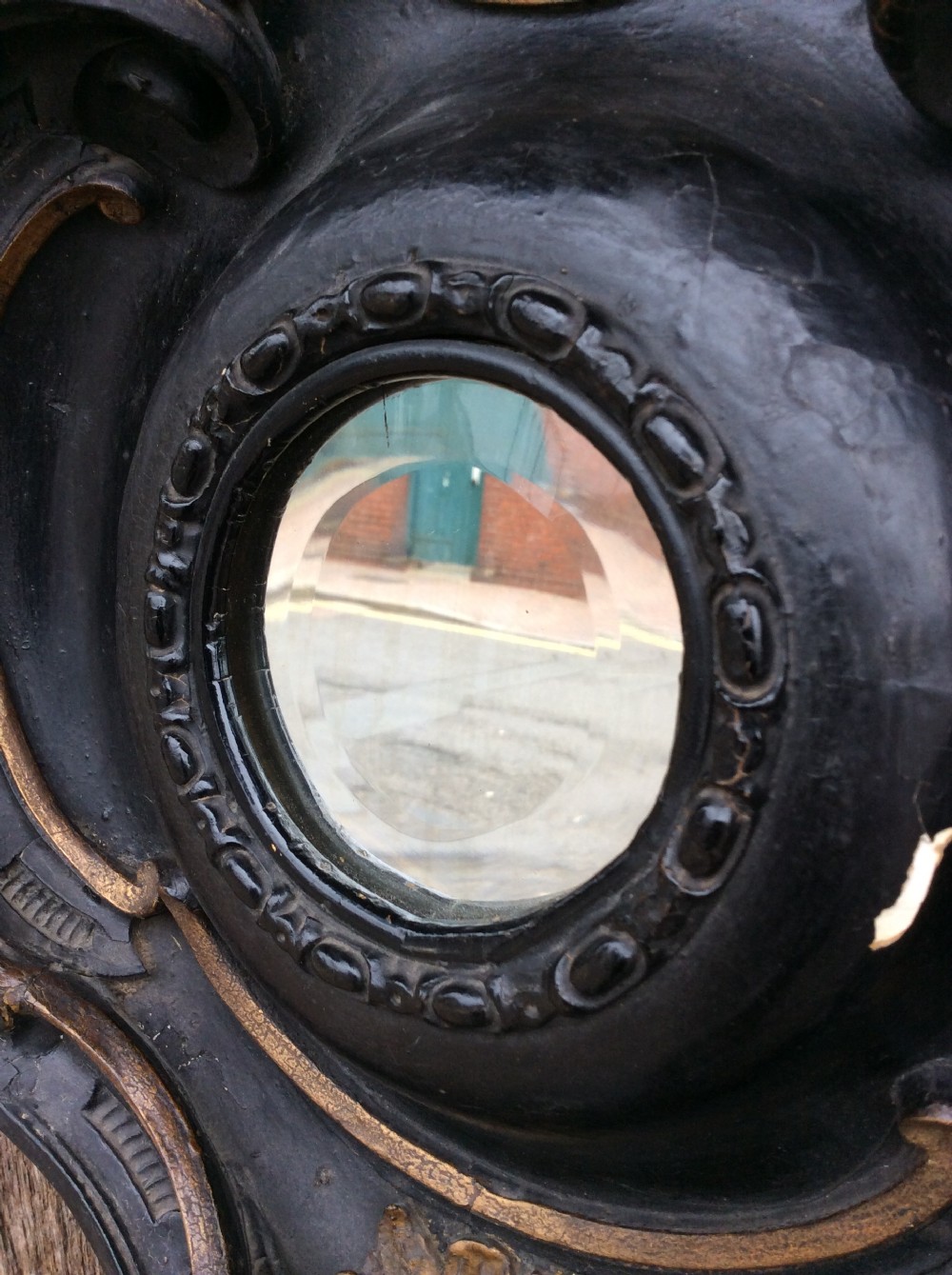 Early 19thC carved naval mirror View VI