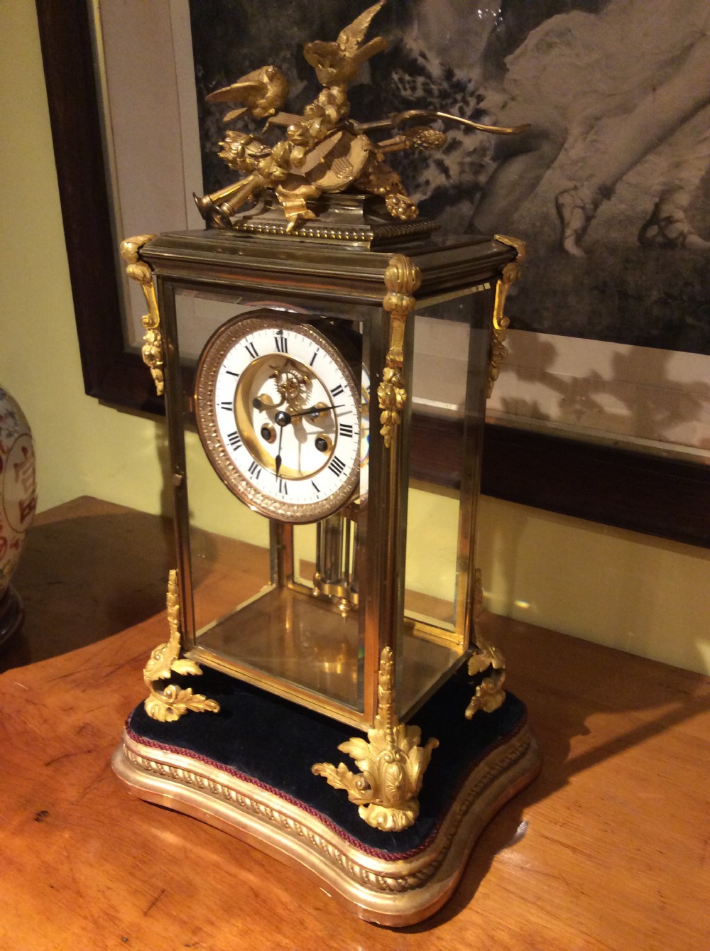 A 19thC French brass & ormolu clock of exeptional quality View XI