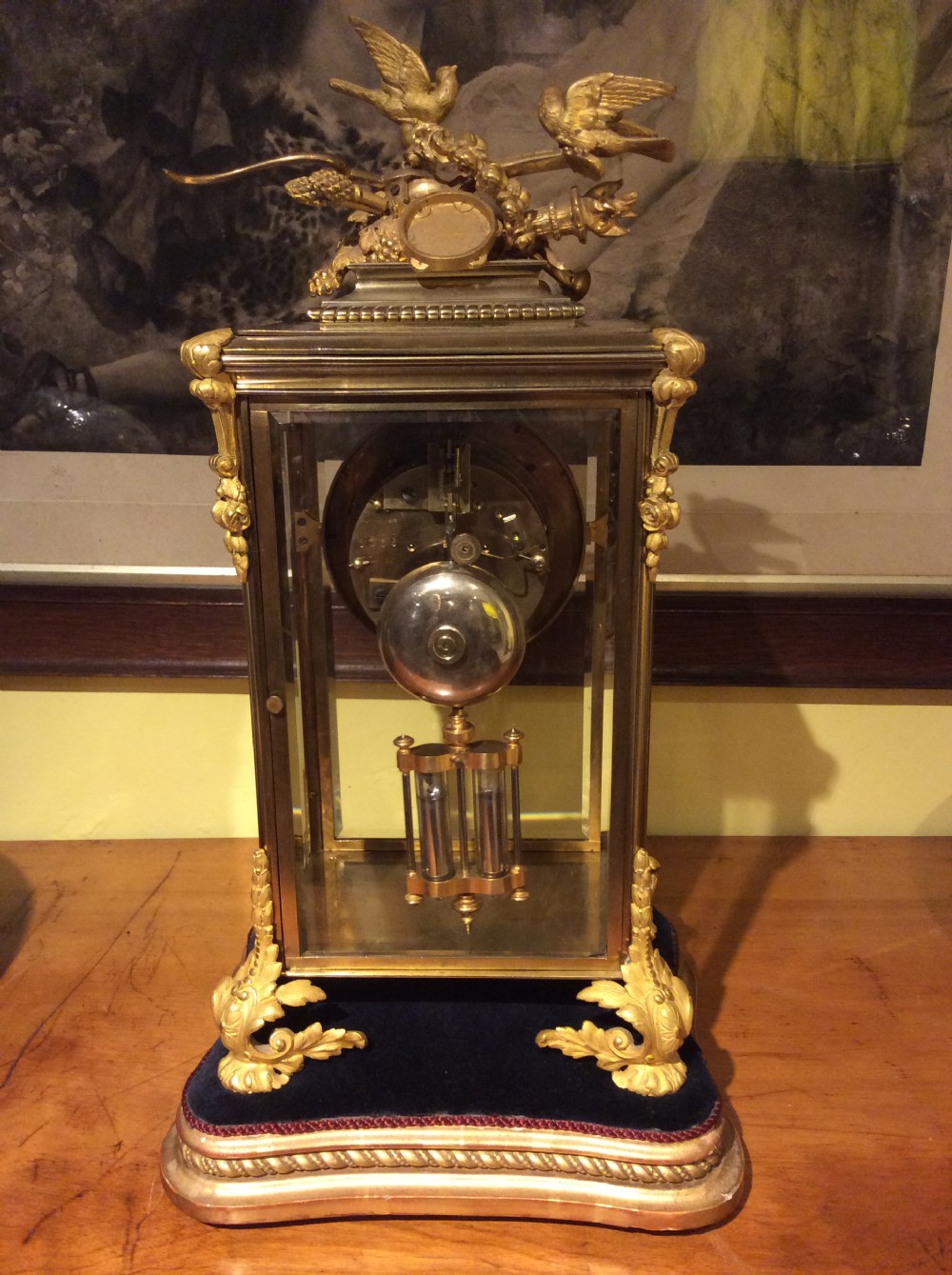 A 19thC French brass & ormolu clock of exeptional quality View XII