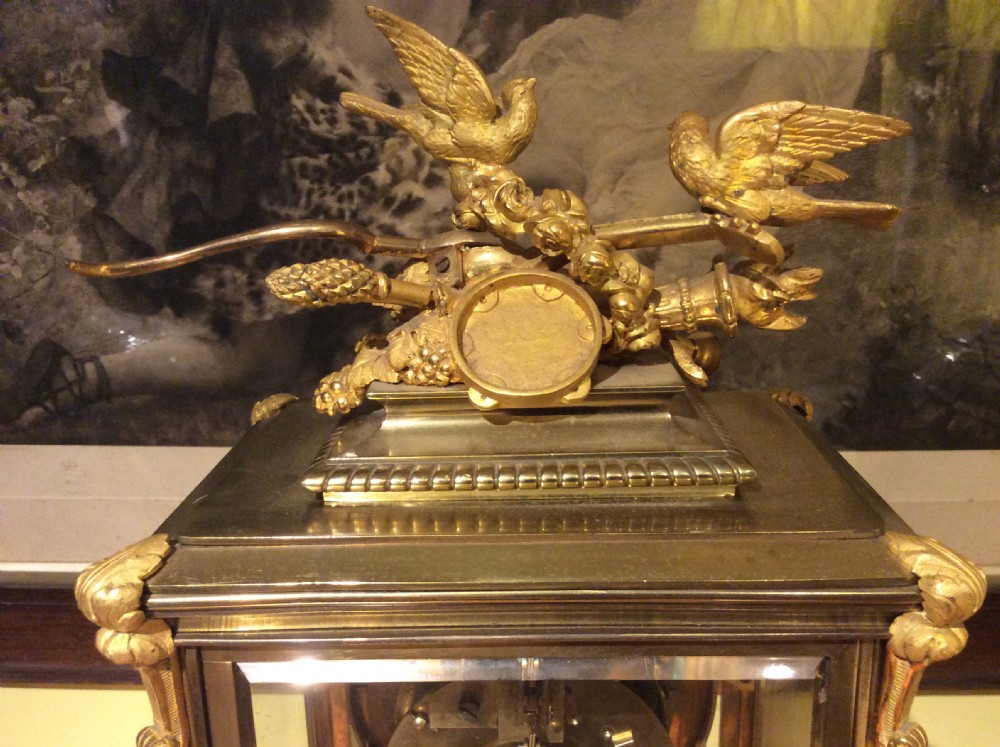 A 19thC French brass & ormolu clock of exeptional quality View XIII