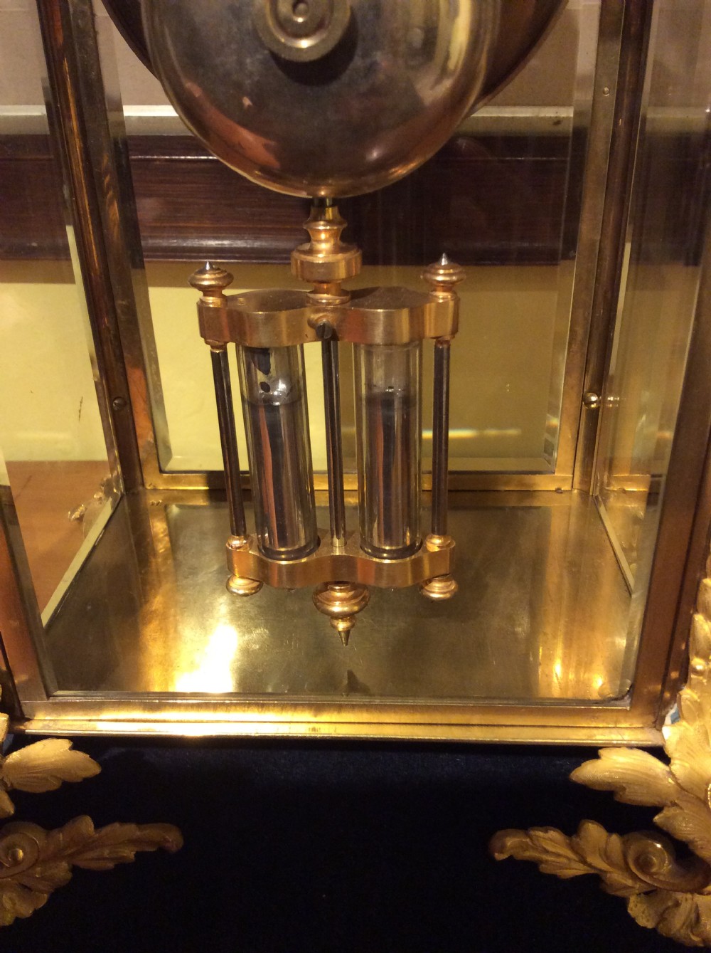 A 19thC French brass & ormolu clock of exeptional quality View XV