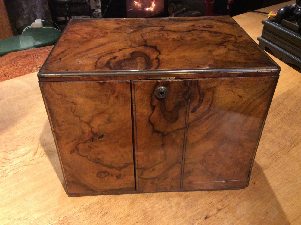 A 19thC Walnut humidor  View II