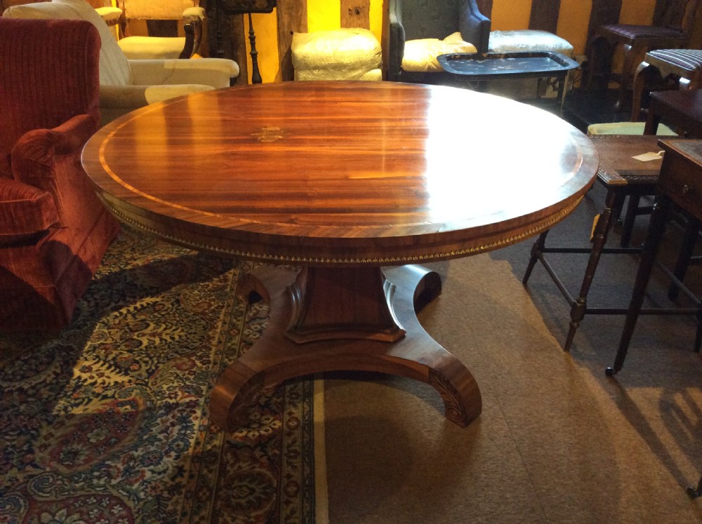 A 19thC Gonçalo Alves centre table of fabulous colour View II