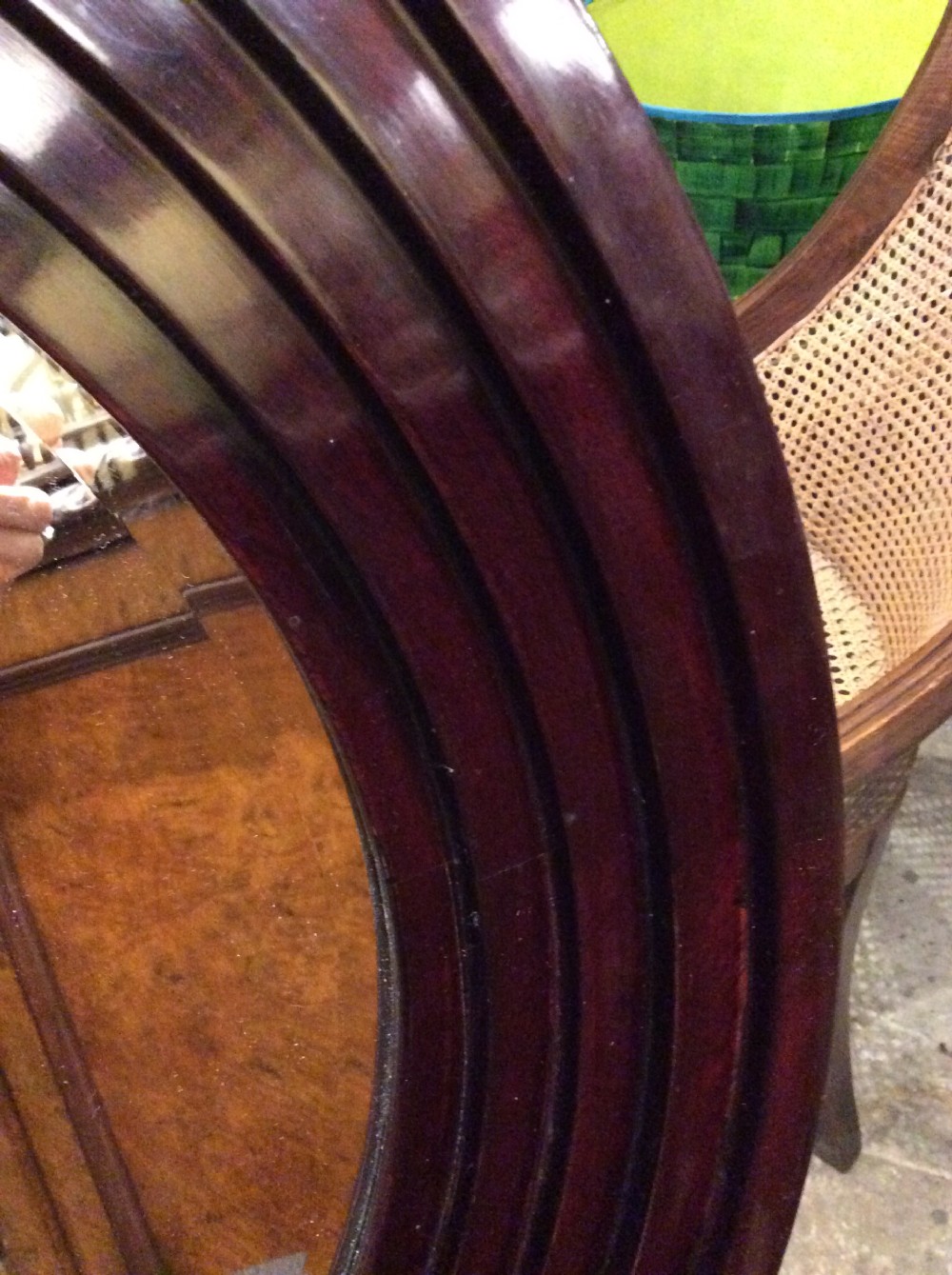 An Art Deco lacquered circular mirror View IV