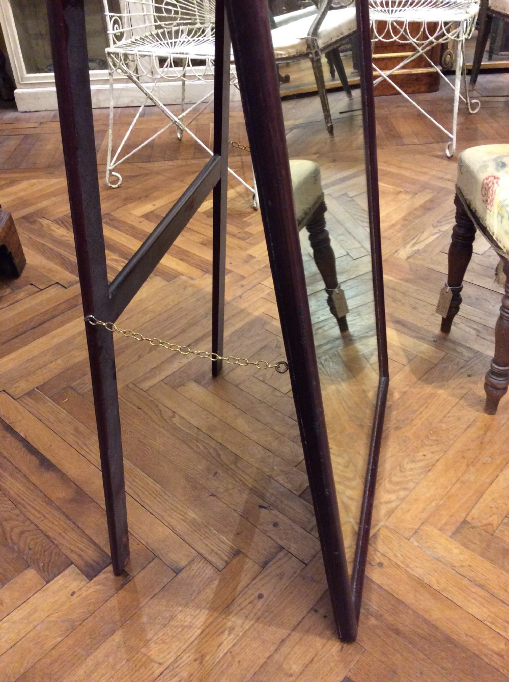 A free standing mahogany mirror  View IV