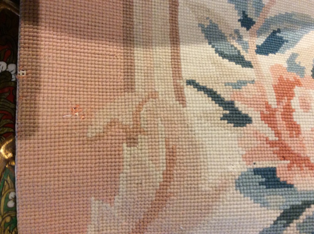 A French handmade tapestry wool rug. View V
