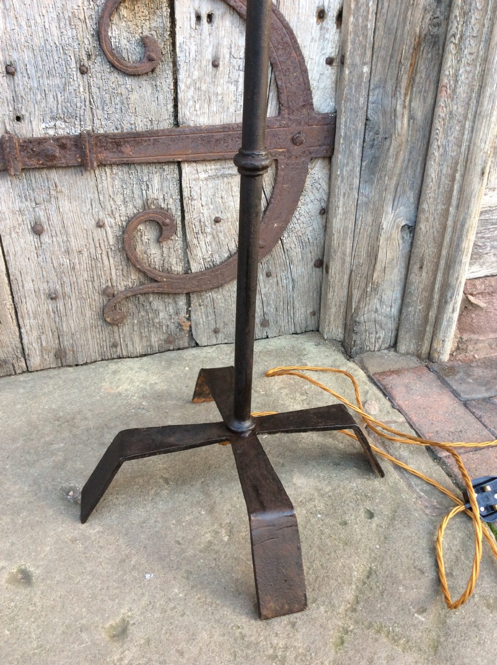 A pair of early 20thC steel standard lamps View III