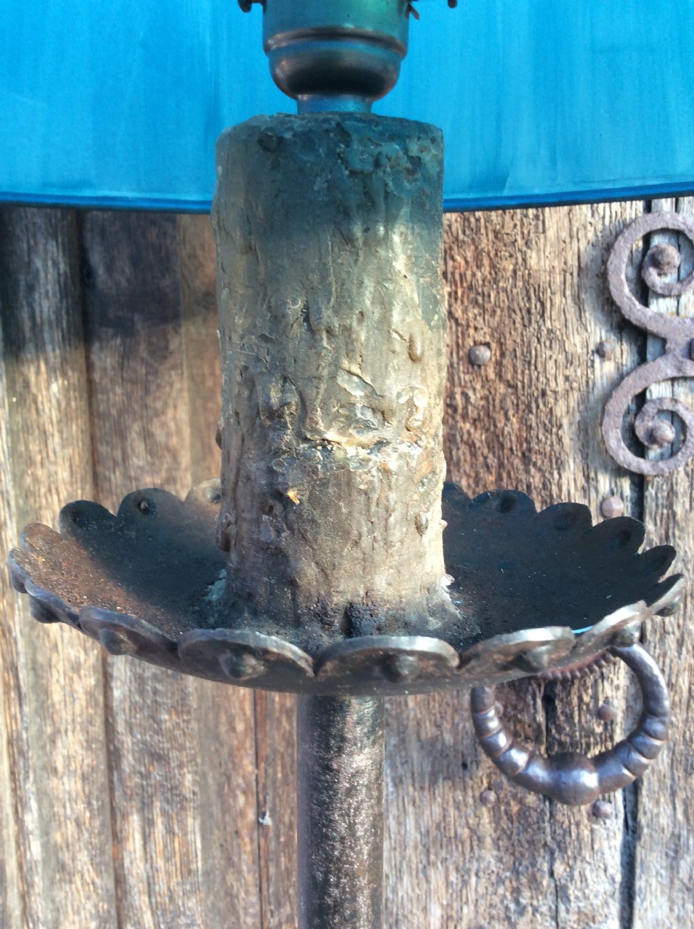 A pair of early 20thC steel standard lamps View VI