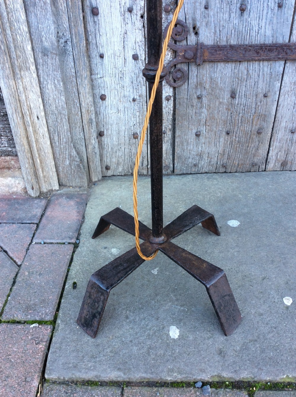 A pair of early 20thC steel standard lamps c.1900 View IV