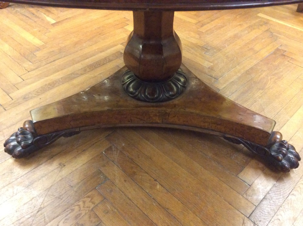 A 19thC burr oak and rosewood circular table View III