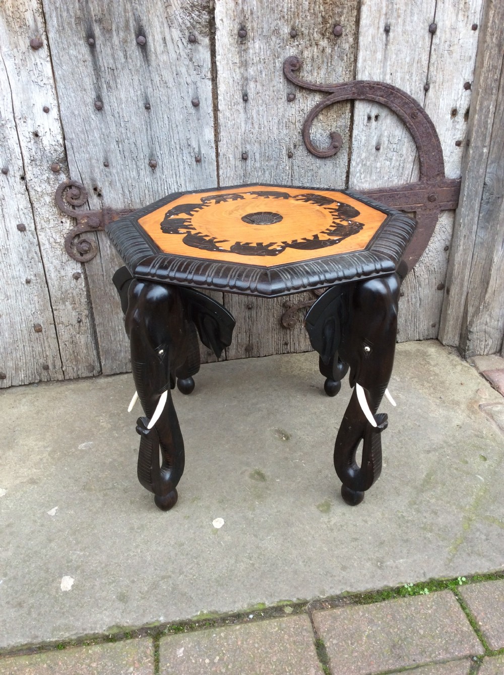 A 20thC satin wood and ebony table View VI