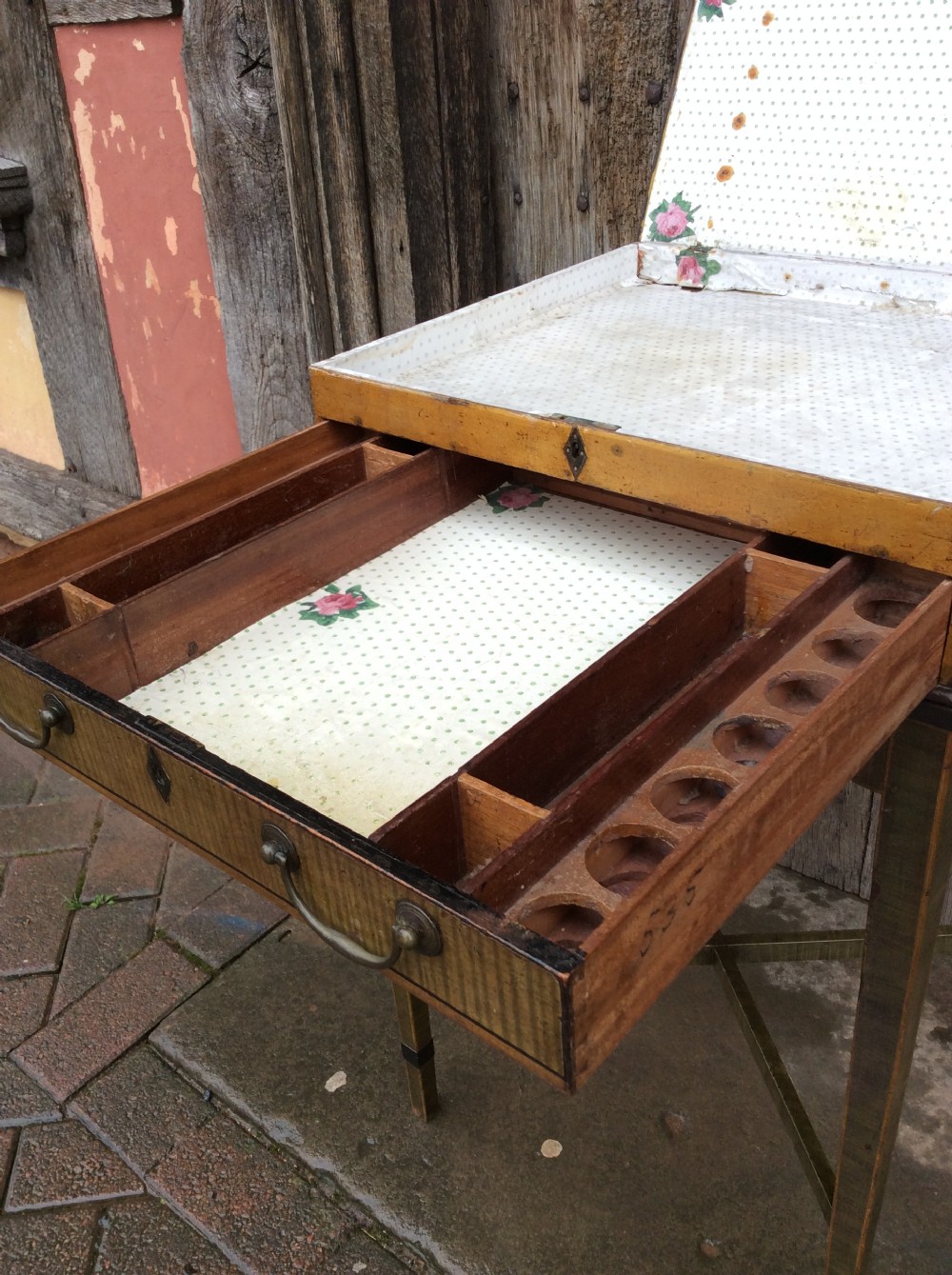 An 18thC decorated work table View VIII
