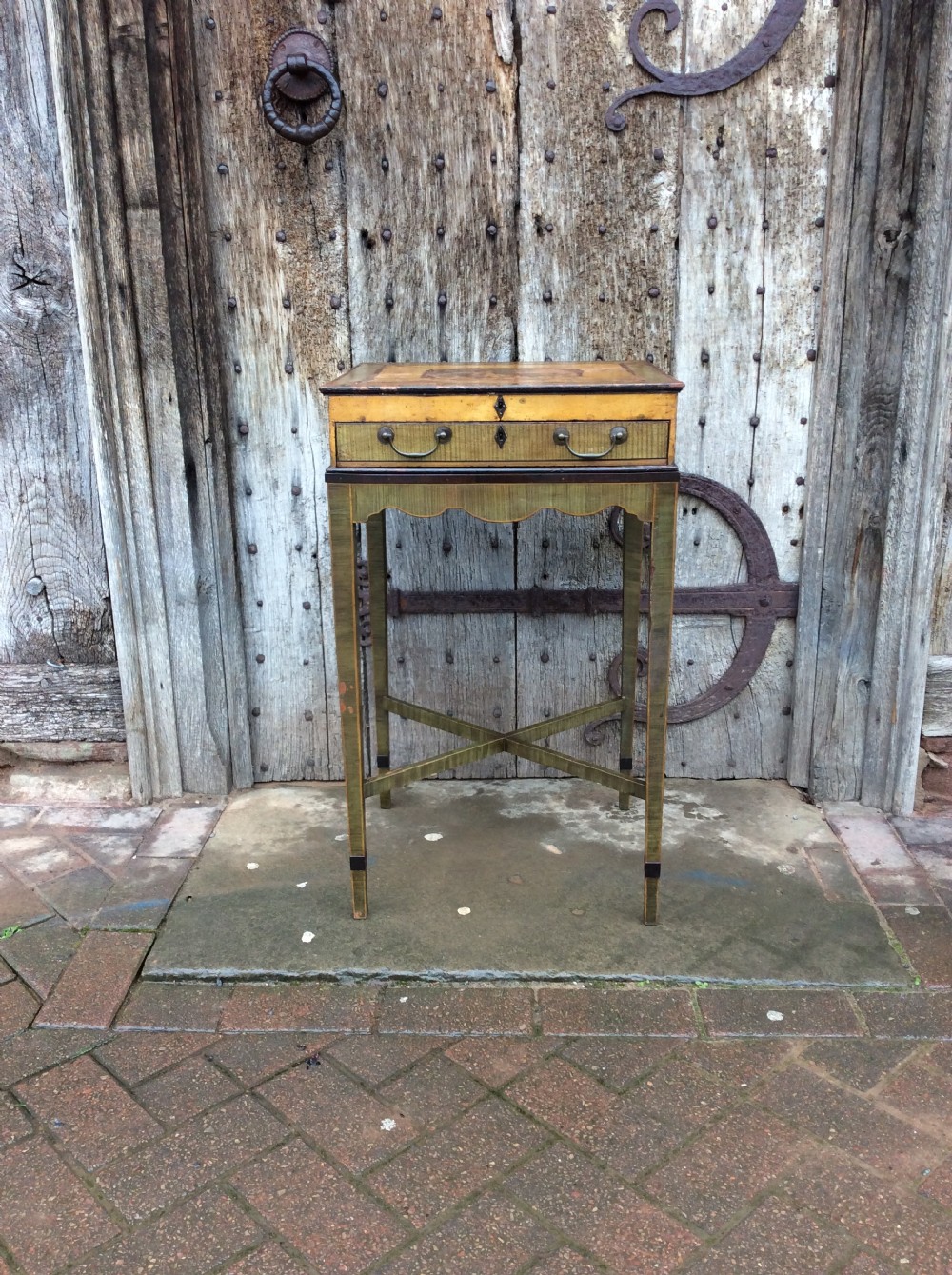 An 18thC decorated work table View XI