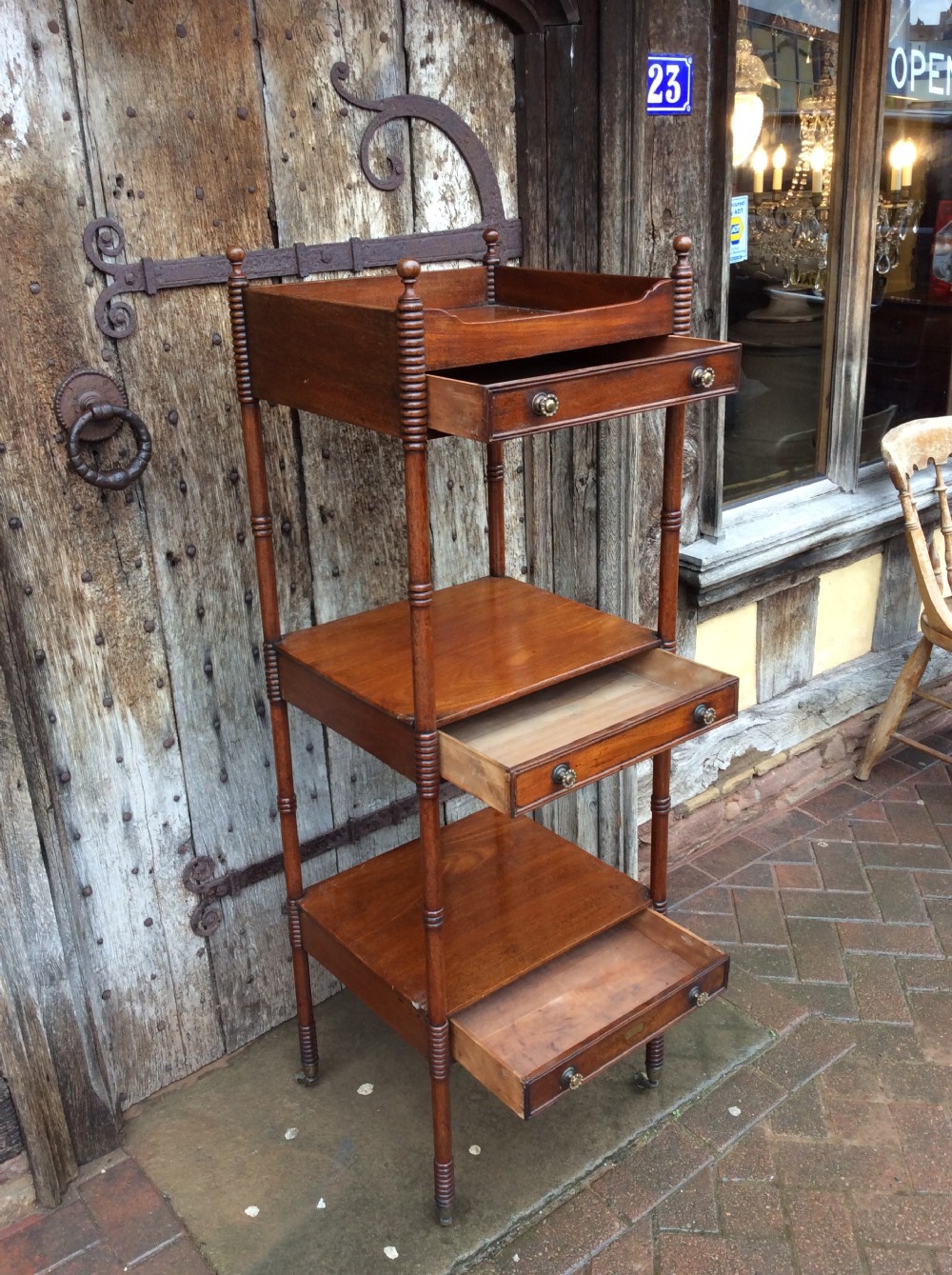 A Regency mahogany 4 tear & 3drawer Scottish Whatnot View IV