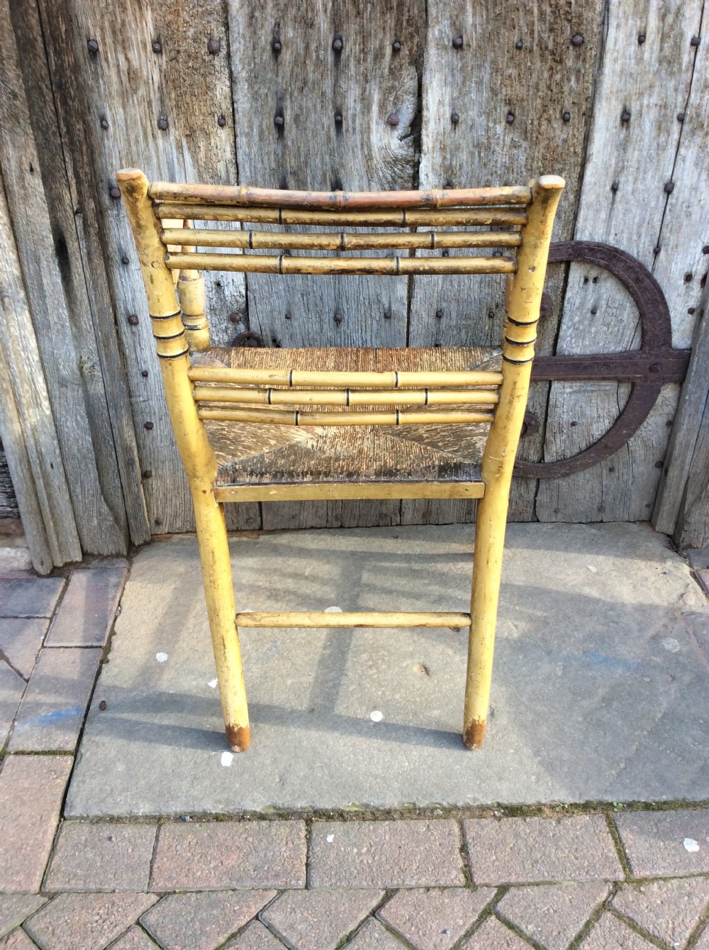  Regency faux bamboo rush seated chair View VII