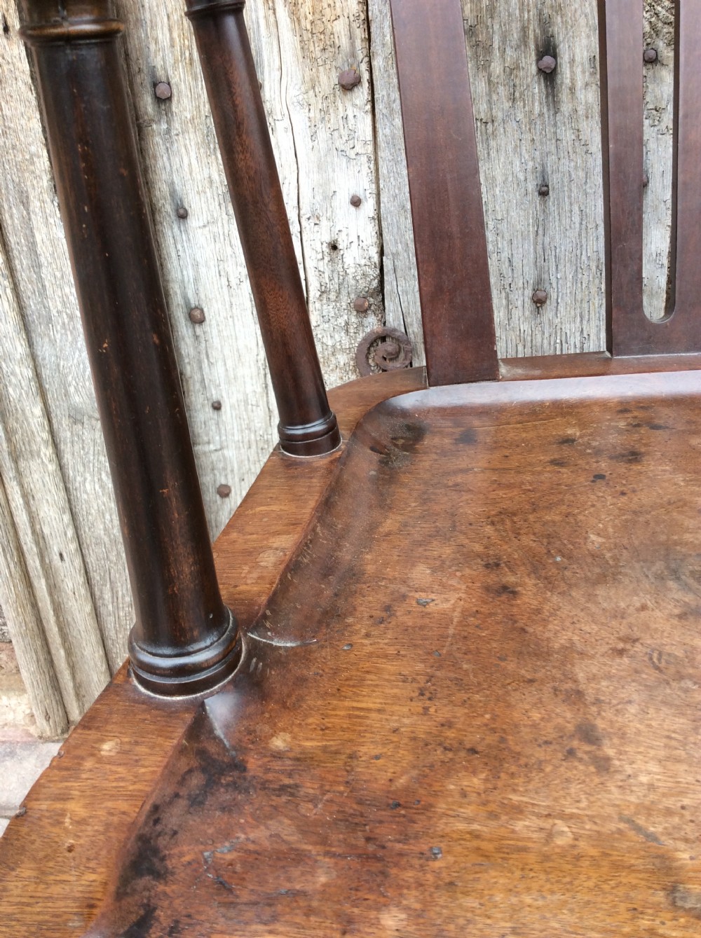 A 19thC Mahogany broad seated open armchair on pad feet View IV