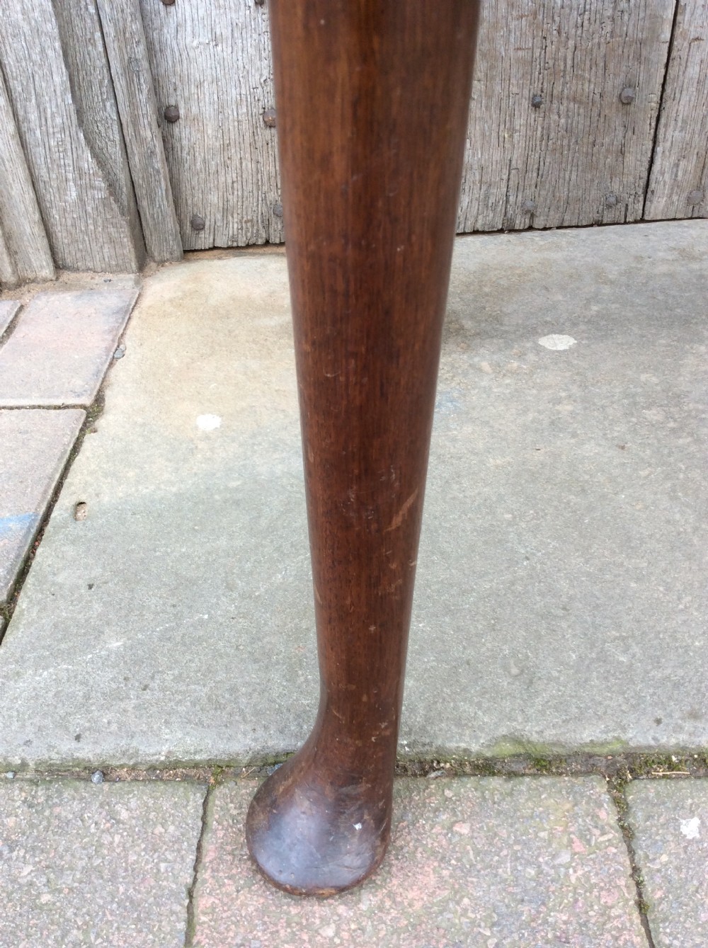 A 19thC Mahogany broad seated open armchair on pad feet View V