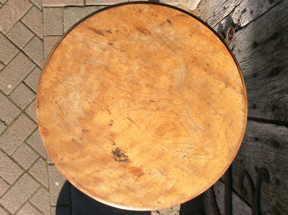A 19thC birchwood tripod table attributed to Holland & Sons View V