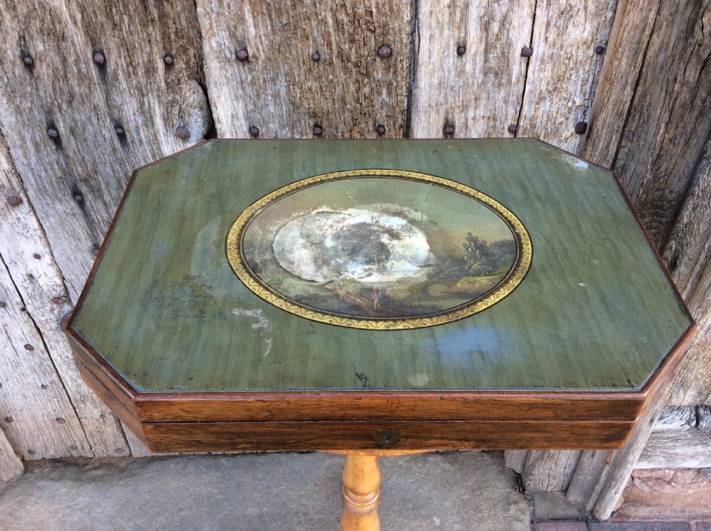A Regency decorated shell box