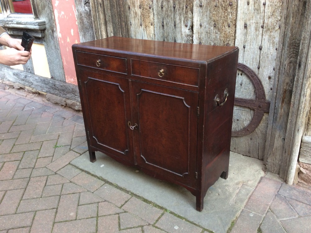 A small 18thC mahogany side cabinet View II