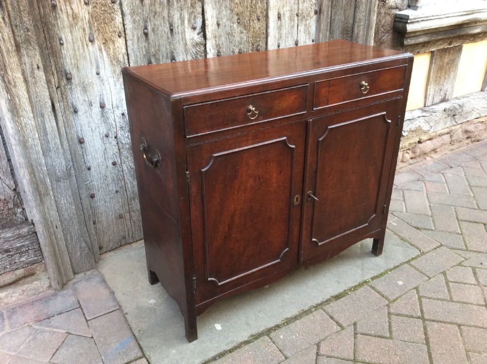 A small 18thC mahogany side cabinet View IV
