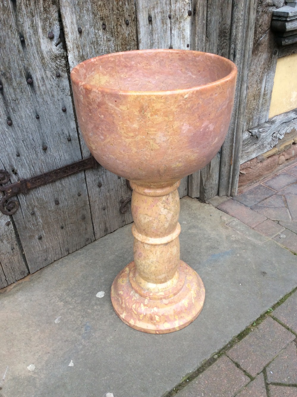 A pink marble planter c.1920 View IV