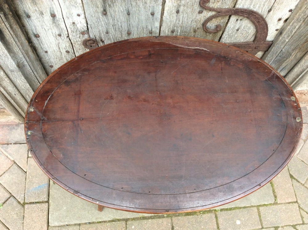 An 18thC mahogany oval tray on later stand View VIII