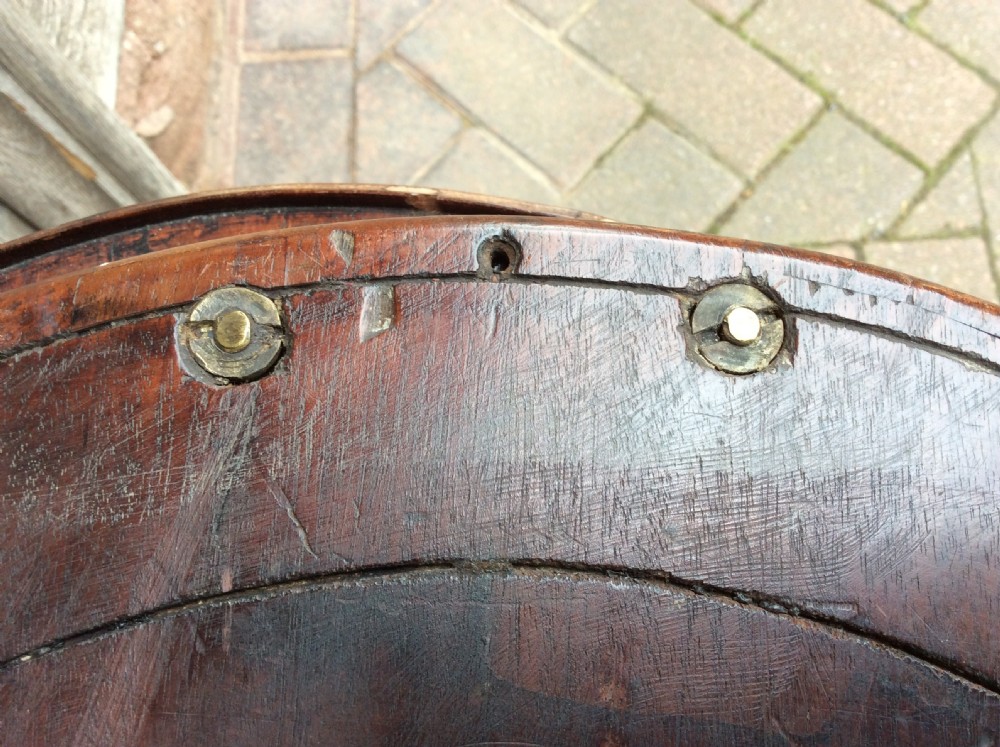 An 18thC mahogany oval tray on later stand View IX