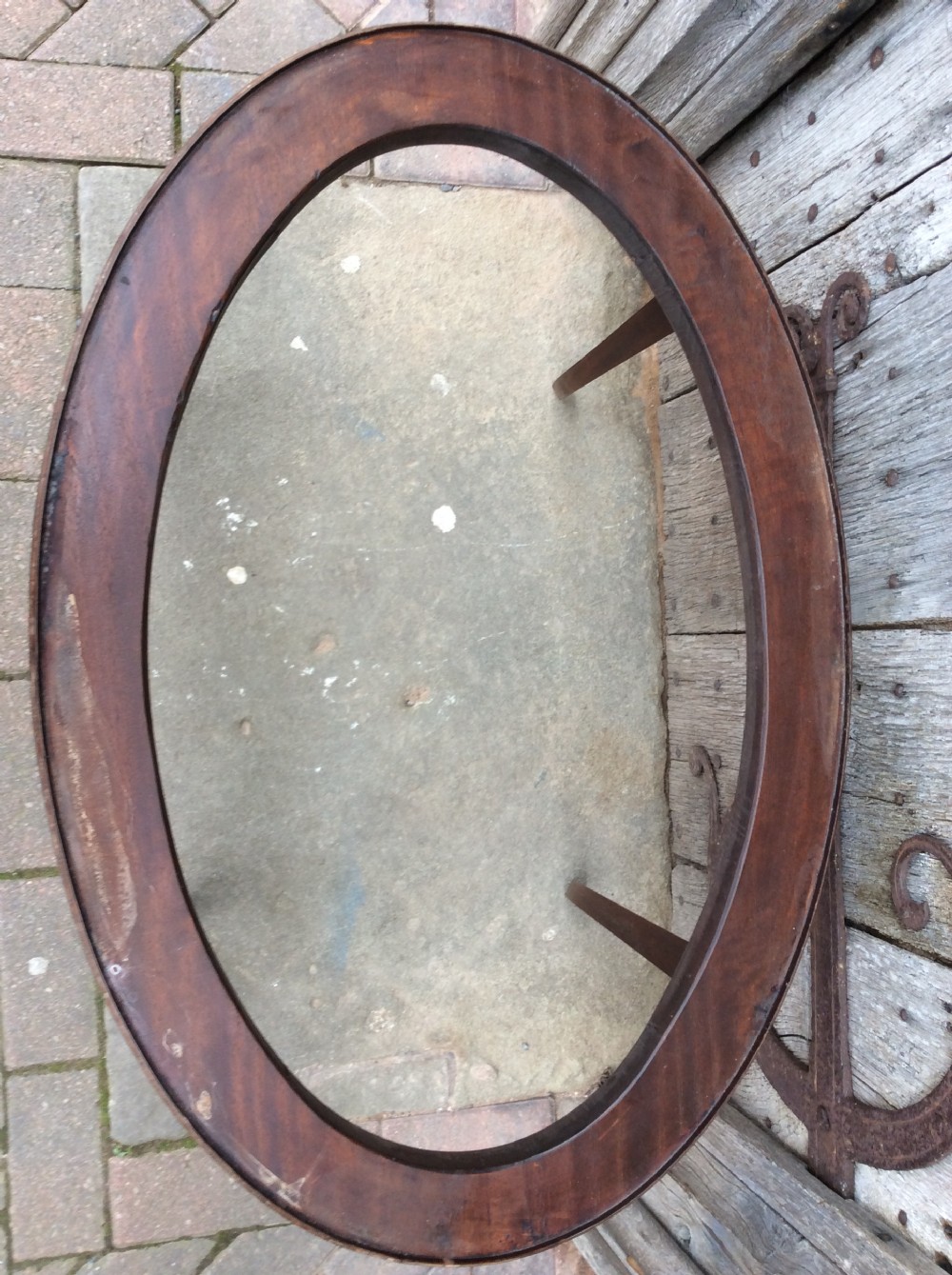 An 18thC mahogany oval tray on later stand View X