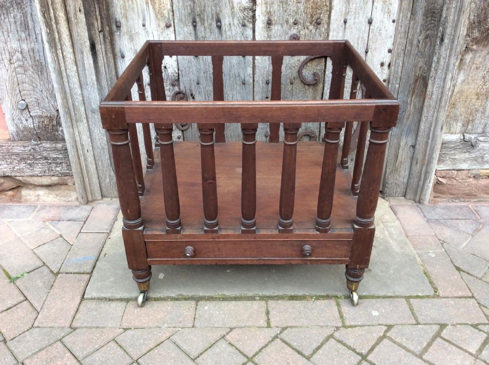 An 18thC mahogany oversized country house canterbury