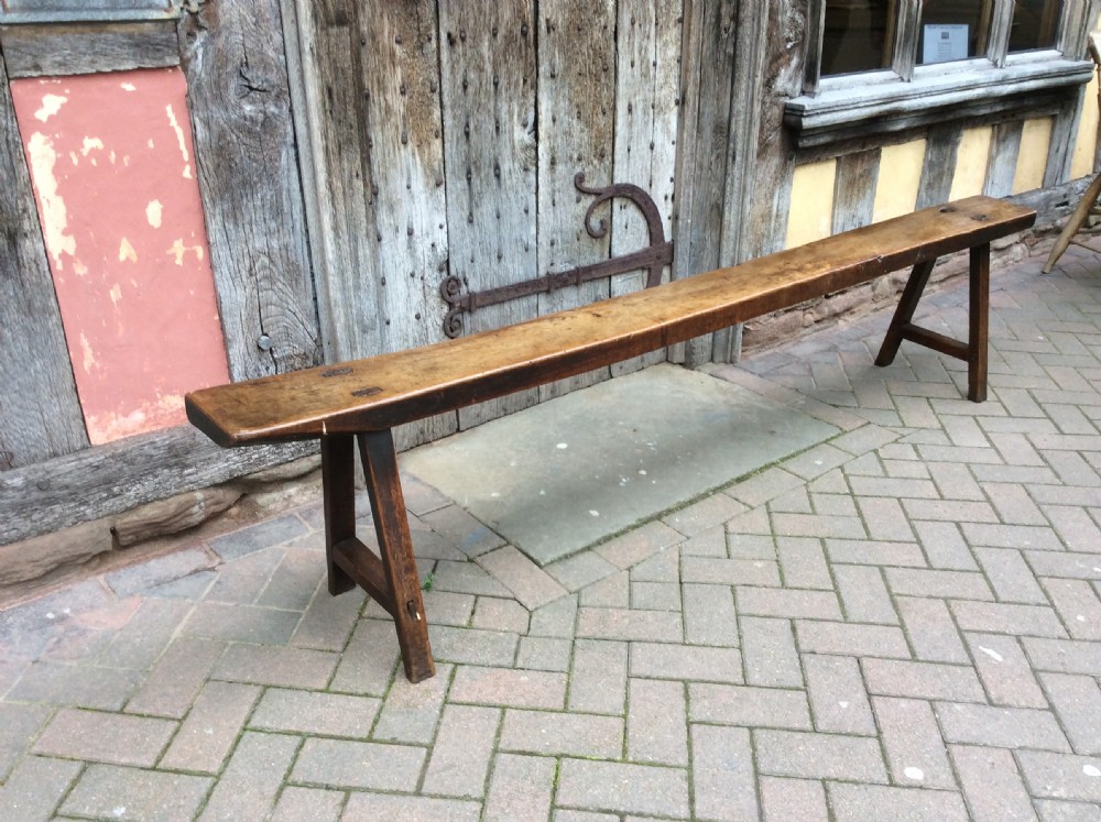 An 18thC Welsh primitive bench  View II