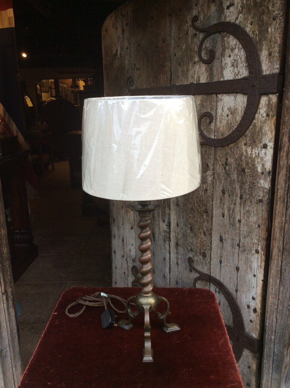 A 19thC pair of bronze table lamps View V
