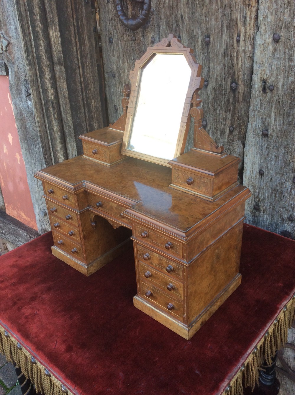 A 19thC burr elm jewllery box View III