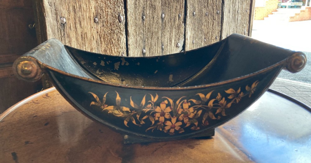 19th century toleware cheese coaster