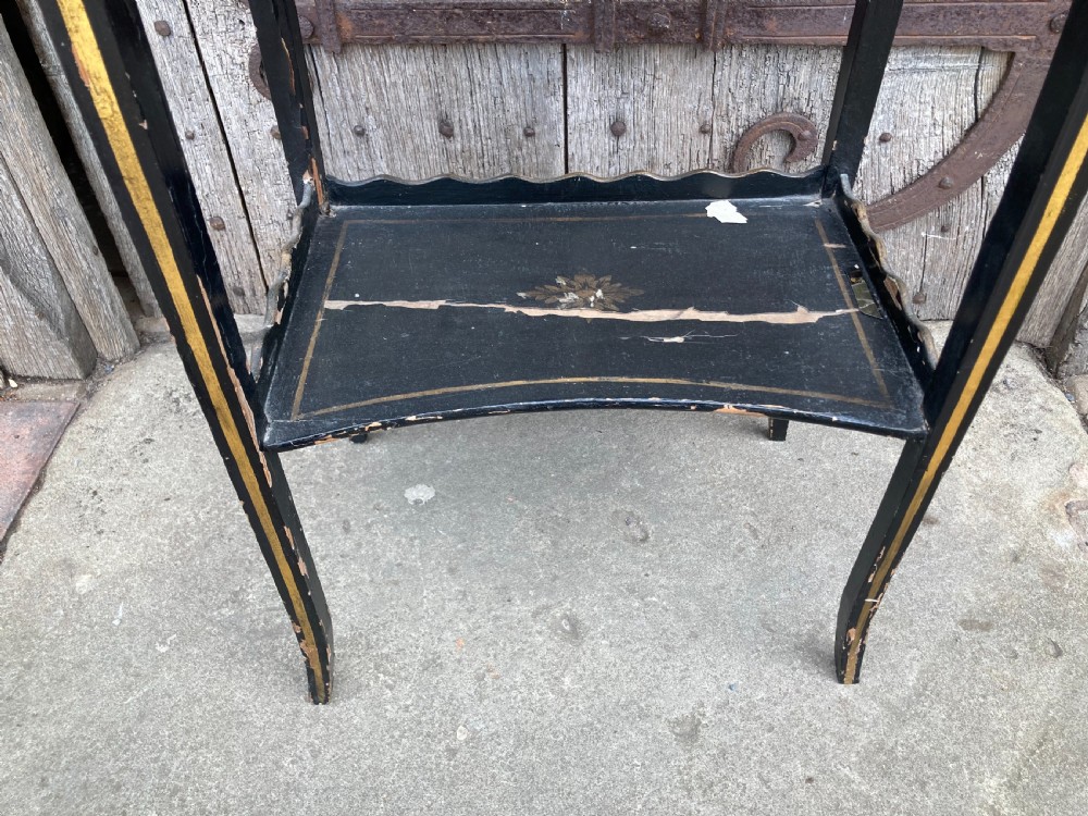 Early 19th century decorated side table with drawer View VII