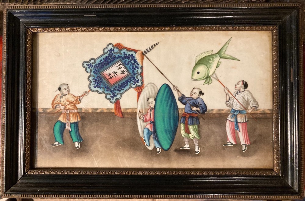 A pair of 19th century Chinese gouache paintings View II