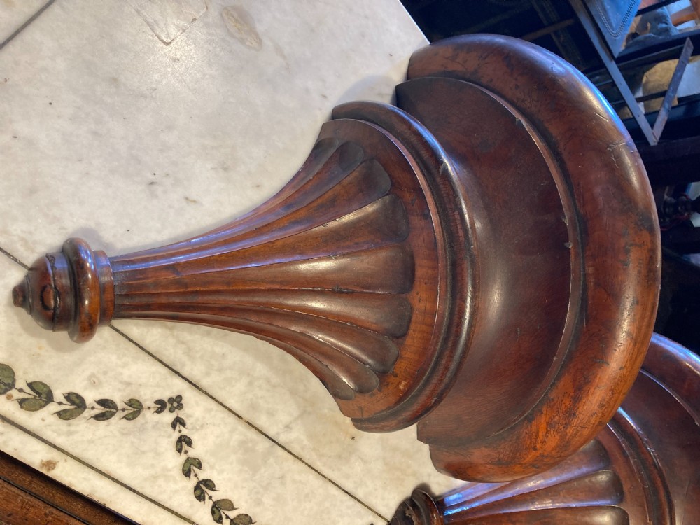 A pair of 19th century mahogany wall brackets View II