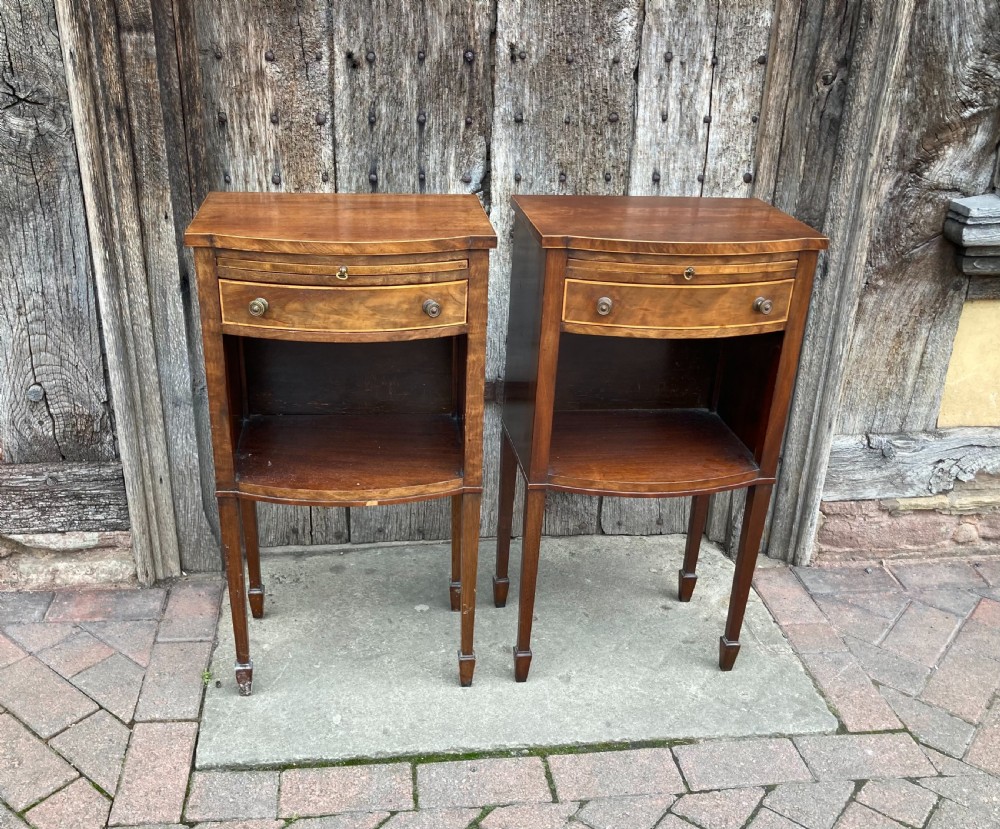A pair of early 20th century mahogany bedside tables View IV