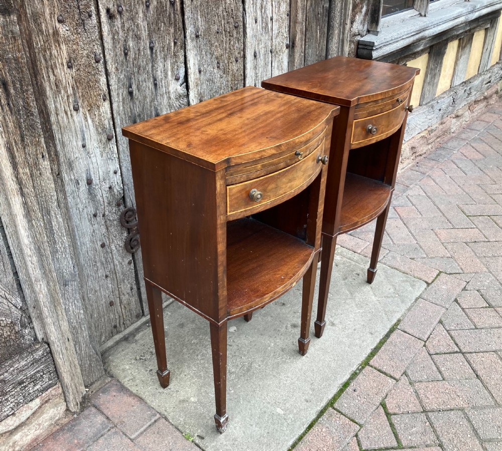 A pair of early 20th century mahogany bedside tables View VII