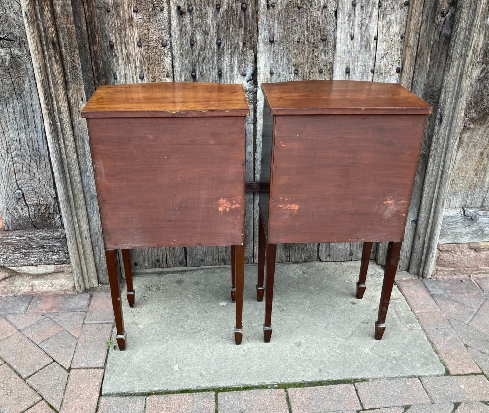A pair of early 20th century mahogany bedside tables View VIII