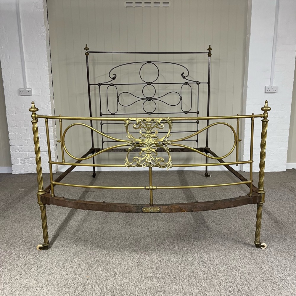 R.W. Winfield 19th Century Brass Bed 5ft