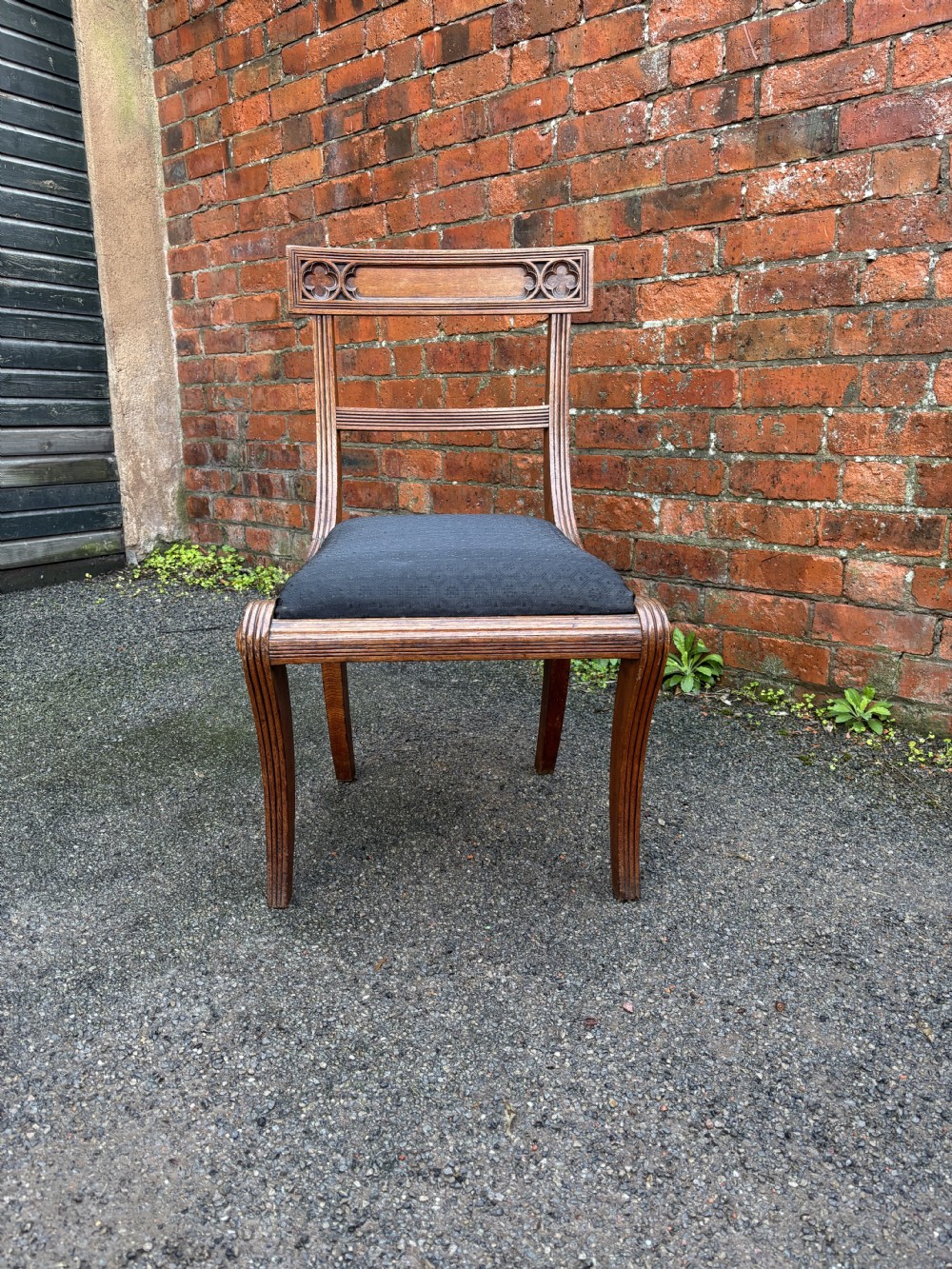 Set of 8 Regency Gothic Oak Chairs View III