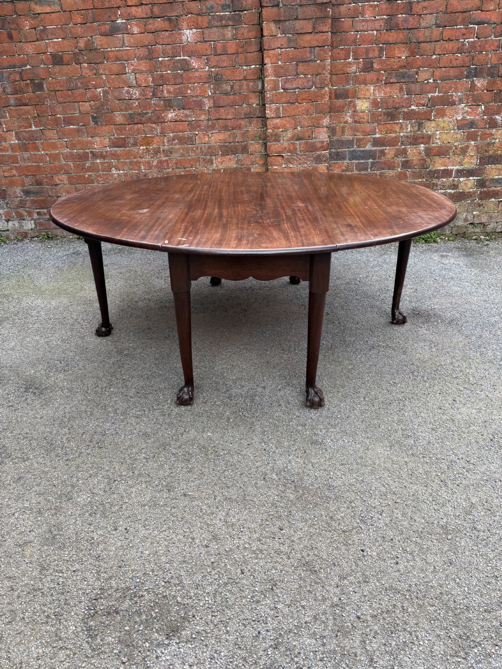 Large Geo II Cuban mahogany gate leg table