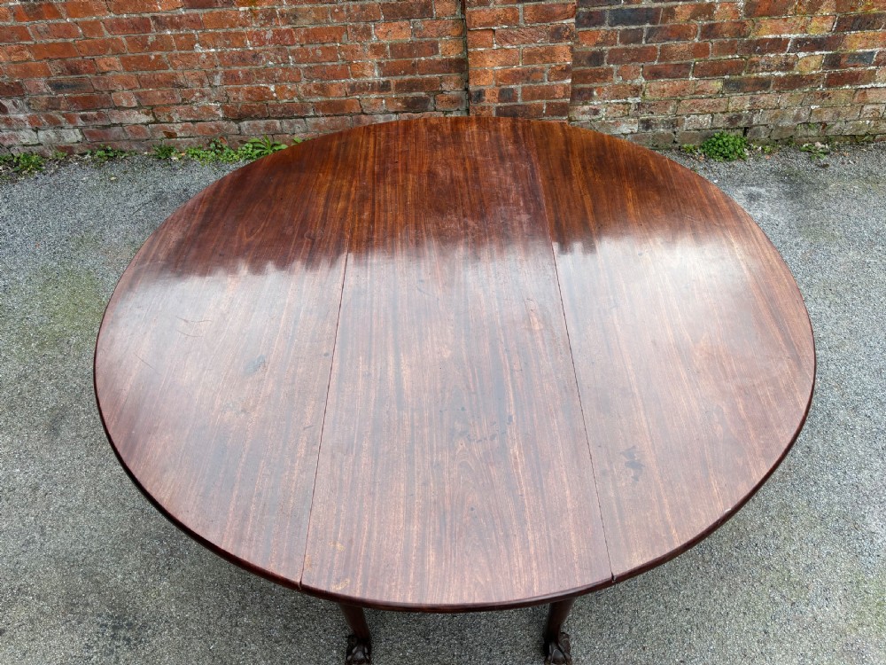 Large Geo II Cuban mahogany gate leg table View II