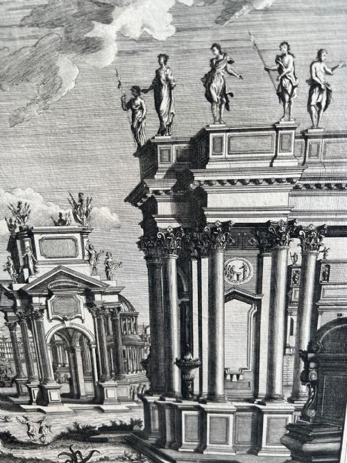 C1790S ENGRAVING CAMO MARZIO ROME ITALY LARGE ENGRAVING BY AMBROGIO ORIO - ADDITIONAL PHOTO 7