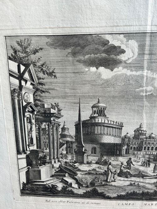 C1790S ENGRAVING CAMO MARZIO ROME ITALY LARGE ENGRAVING BY AMBROGIO ORIO - ADDITIONAL PHOTO 8