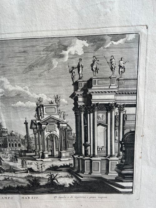 C1790S ENGRAVING CAMO MARZIO ROME ITALY LARGE ENGRAVING BY AMBROGIO ORIO - ADDITIONAL PHOTO 9